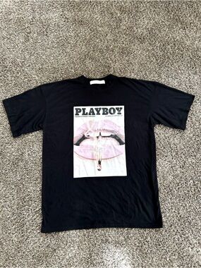 Missguided x Playboy Oversize Women 2013 Magazine Shirt Y2K Streetwear Size US 4